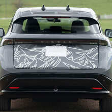 Rear Mountains Racing Graphics Decal for Nissan ARIYA 2