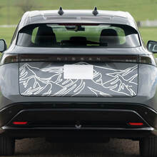 Rear Mountains Racing Graphics Decal for Nissan ARIYA 2
 2