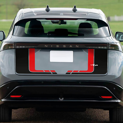 Rear Dual colour Boot Racing Graphics Decal for Nissan ARIYA
