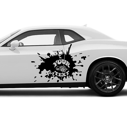 Super Bee Doors Vinyl Decals Kit for Dodge Challenger_1