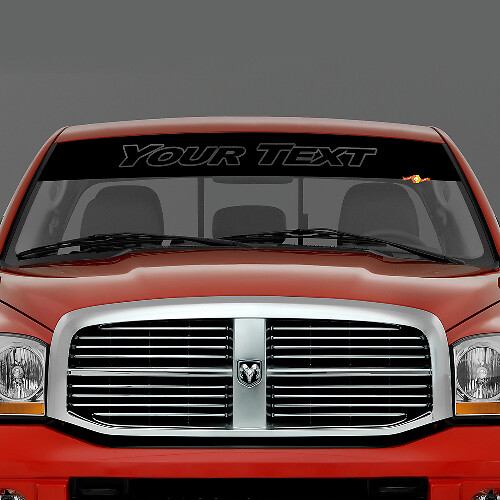 Custom Lettering Windshield Banner Vinyl Decal for Dodge RAM