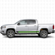 Vintage Band Door & Rocker Panel Vinyl Stripes for Chevrolet Colorado 2nd Gen 2015-2022_3