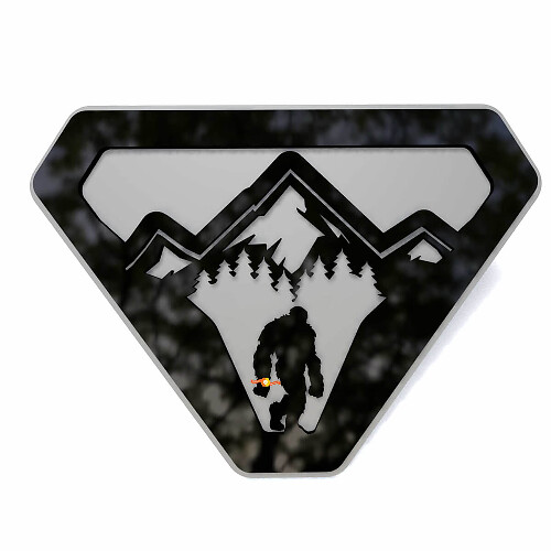 Mountains Sasquatch Bigfoot Yeti Fender Badges Tailgate Emblem 3D Badge
