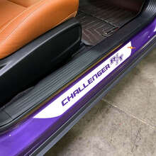 Lettering Vinyl Door Sill Stripe Decals For Dodge Challenger _2