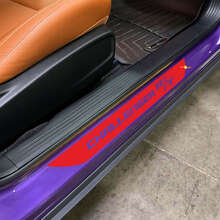 Lettering Vinyl Door Sill Stripe Decals For Dodge Challenger _3