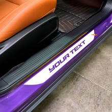 Custom Lettering Door Sill Stripe Vinyl Decals Kit for Dodge Challenger _2