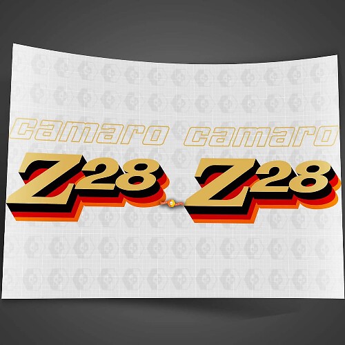 Chevy Chevrolet Camaro Vintage Z28 decal sticker 2

