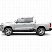 Mountain Range Door & Rocker Panel Vinyl Stripes for Chevrolet Colorado 3rd Gen 2023-2026_2