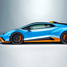 Checkered Stripe Flag Side Vinyl Decal Sticker Graphics for Lamborghini STO
 2