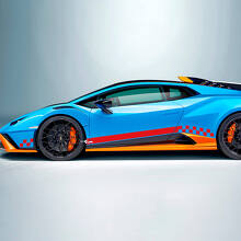 Checkered Stripe Flag Side Vinyl Decal Sticker Graphics 2 for Lamborghini STO 3