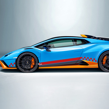 Checkered Stripe Flag Side Vinyl Decal Sticker Graphics for Lamborghini STO
 3