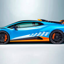 Checkered Stripe Flag Side Vinyl Decal Sticker Graphics 3 for Lamborghini STO 2