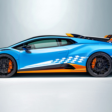 Checkered Stripe Flag Side Vinyl Decal Sticker Graphics for Lamborghini STO
 2