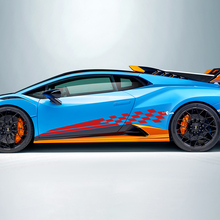 Checkered Stripe Flag Side Vinyl Decal Sticker Graphics for Lamborghini STO
 3