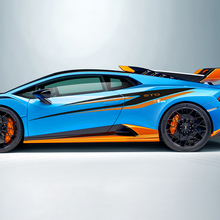 Two colours Stripes Side Vinyl Decal Sticker Graphics for Lamborghini STO
 3