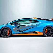 Two colours Tribal Stripes Side Vinyl Decal Sticker Graphics for Lamborghini STO 2
 2