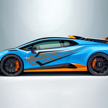 Two colours Tribal Stripes Side Vinyl Decal Sticker Graphics for Lamborghini STO 2
 2