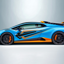 Two colours Tribal Stripes Side Vinyl Decal Sticker Graphics for Lamborghini STO 2
 3