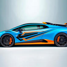 Two colours Tribal Stripes Side Vinyl Decal Sticker Graphics for Lamborghini STO 2
 3