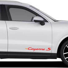 Cayenne S Lettering Door Side Vinyl Decal Pair for Porsche Cayenne _2