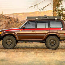 Vintage Side Stripes Vinyl Decal for Toyota Land Cruiser 80 Series_3