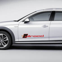 Pair Audi Allroad Decal Side Doors Stickers Decals
 2