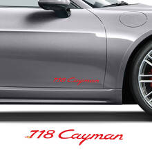 Brand Lettering Side Doors Vinyl Decal Set for Porsche 718 Cayman_3