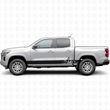 Layered Peaks Door & Rocker Panel Vinyl Stripes for Chevrolet Colorado 3rd Gen 2023-2026_2