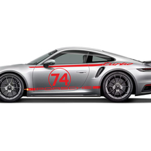 Side 911 Turbo 50 Years 2025 graphic Heritage Design stripes Kit Decal Sticker for Porsche 911 Turbo S 992.2
 3
