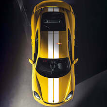Dual Racing Stripes Hood and Roof Vinyl Decal Kit for Porsche Cayman 718_2