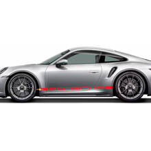 Side PORSCHE stripes Kit graphic Decal Sticker for Porsche 911 Turbo S 992.2
 3