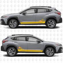 Side Doors Stripes Mountains Rocker Panel Vinyl Decals Stickers for Subaru Crosstrek
 2