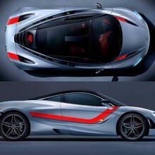 McLaren 720S Full body Hood Side Stripes Graphics Vinyl Decal Sticker
 3