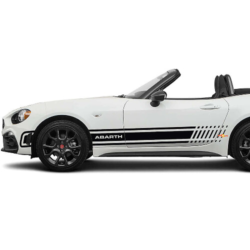 Side Racing Stripe Decal Graphics Sticker for Fiat 124 Spider Abarth
