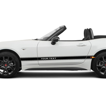 Side Custom Text Racing Stripe Decal Graphics Sticker for Fiat 124 Spider Abarth 2 6