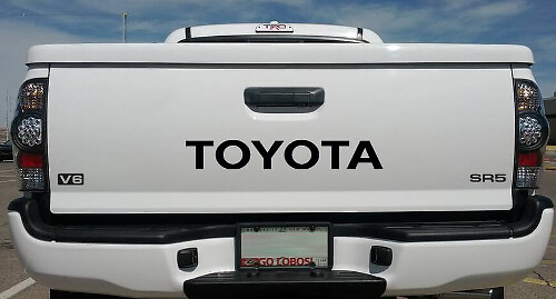 Toyota Lettering V6 SR5 Tailgate Vinyl Decal Sticker for Toyota Tundra