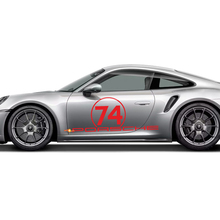 Side PORSCHE 50 Years stripes Kit graphic Decal Sticker for Porsche 911 Turbo S 992.2
 3