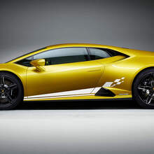 Side Checkered Racing Vinyl Decal Sticker Graphics for Lamborghini Huracan Evo
 2