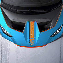 Hood Central Checkered stripe Racing Vinyl Decal Sticker Graphics for Lamborghini STO
 3