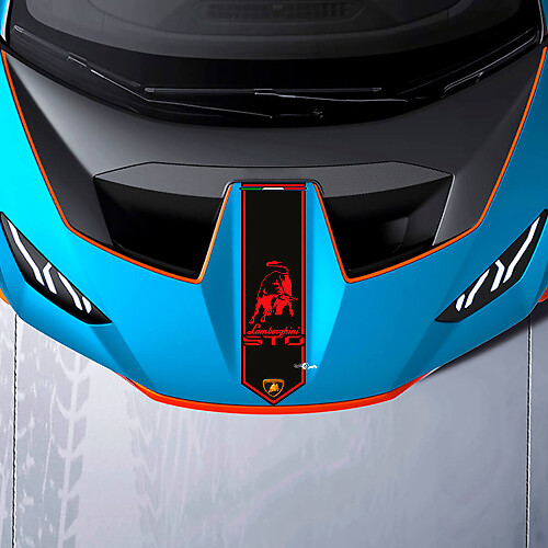 Hood Central Stripe Racing Vinyl Decal Sticker Graphics for Lamborghini STO

