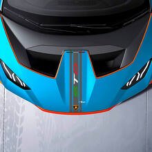 STO Logo Italian Flag Style Stripe Hood Vinyl Decal Sticker for Lamborghini Huracán_2