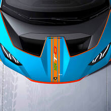 STO Logo Italian Flag Style Stripe Hood Vinyl Decal Sticker for Lamborghini Huracán_3