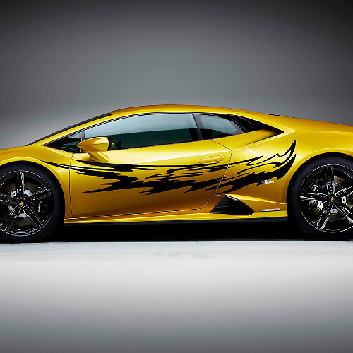 Lightning Tribal Side Racing Vinyl Decal Sticker Graphics for Lamborghini Huracán Evo