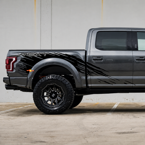 Custom Text Side Bedside Splash Graphics Vinyl Decal Sticker for Musclecar truck power truck