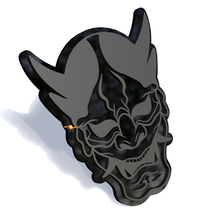 Mask Hannya Japanese Noh Fender Badges Tailgate Emblem 3D Badge
 2