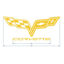 Corvette C6 Bonnet Logo Vinyl Decal Sticker 2 2