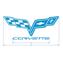 Corvette C6 Hood Logo Vinyl Decal Sticker
 3