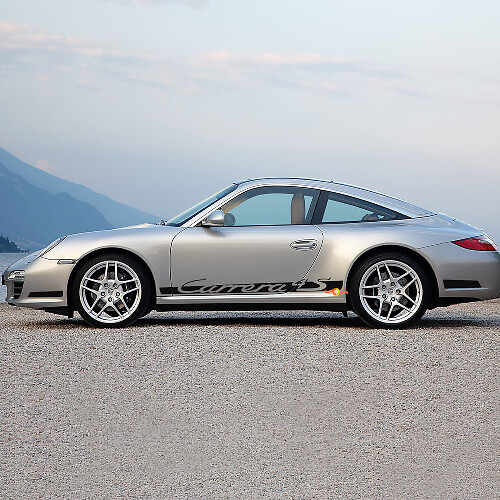 Side Rocker Panel Racing Stripes Decal Sticker for Porsche Carrera 4S style 3
