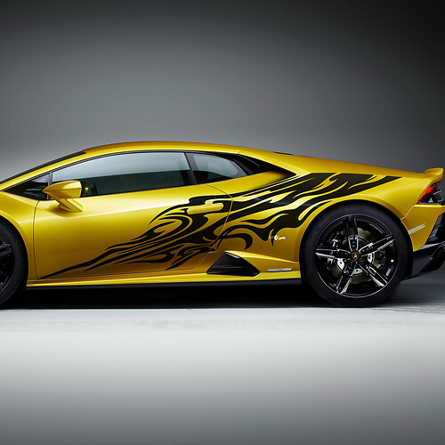 Side Tribal Stripes Graphics Racing Vinyl Decal Sticker Graphics for Lamborghini Huracan Evo
