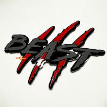 Beast Scratches Claws Fender Emblem 3D Badge
 2